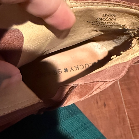 Lucky 🍀 Brand Suede Ankle Boots in Toffee coffee Brown Sz.8 - Picture 7 of 13